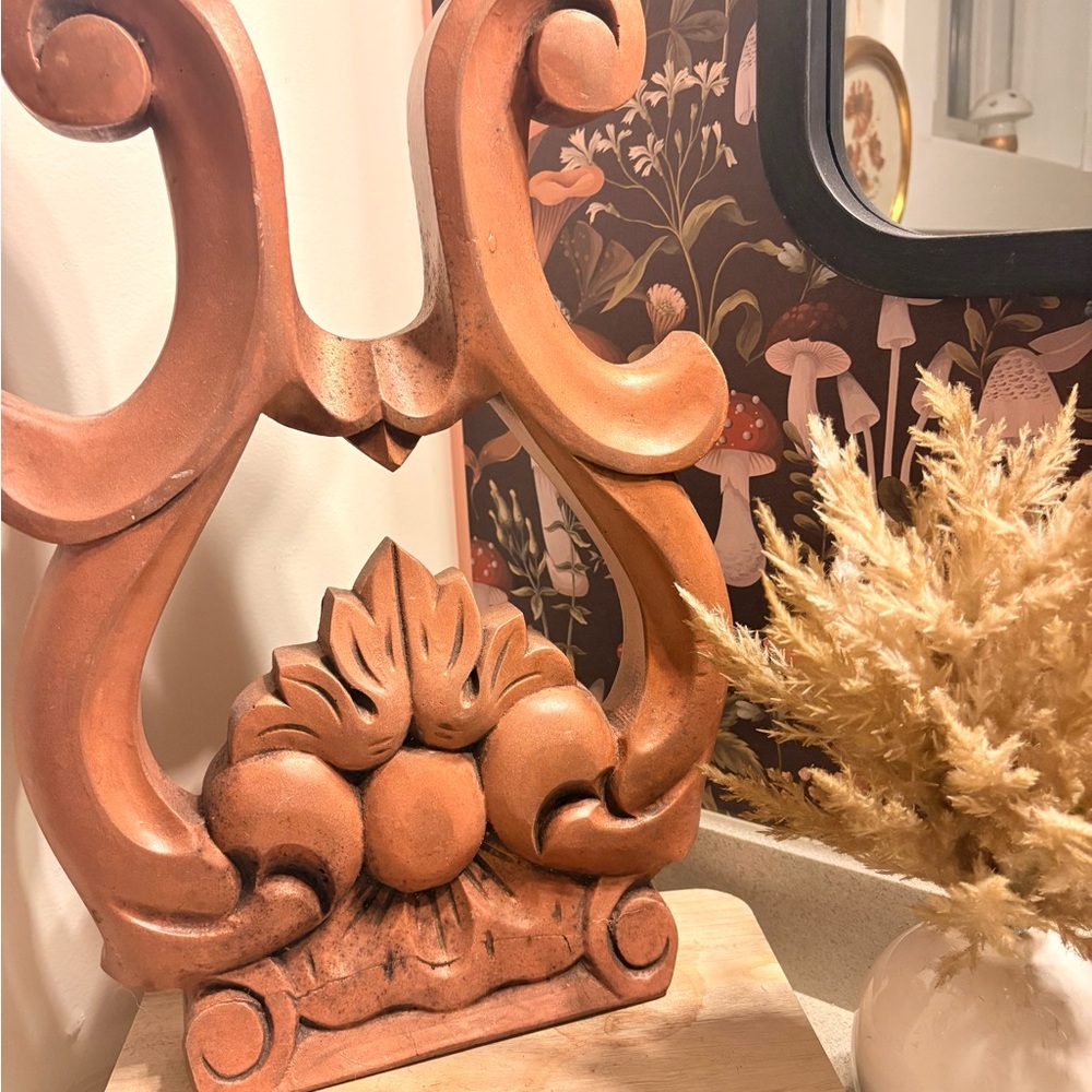 Vintage Wooden Furniture Pediment
